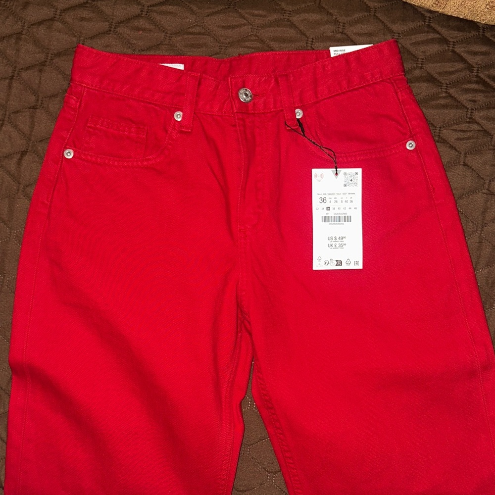 Zara Red Women Jeans